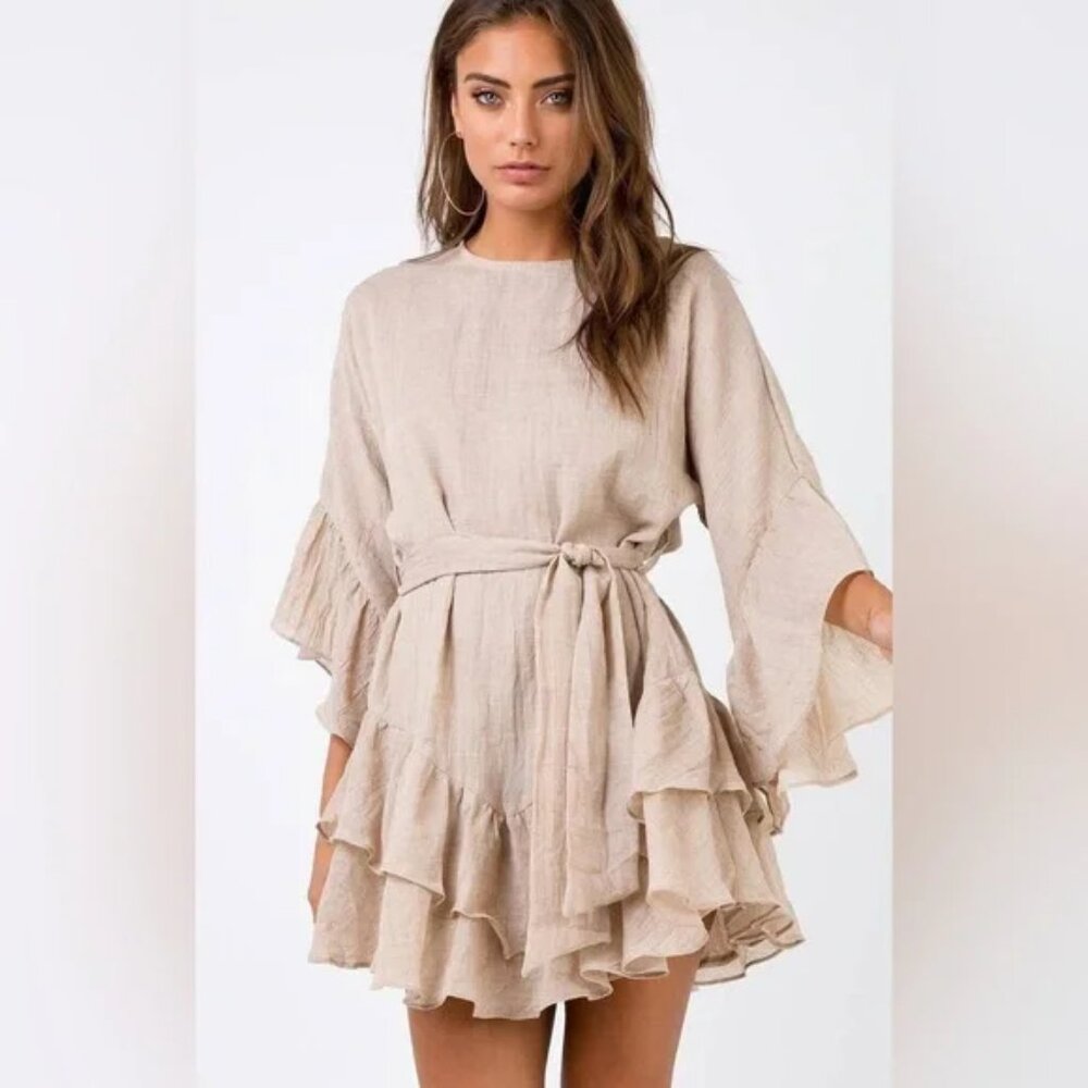 Princess Polly Beige Mini Dress
